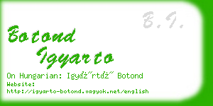 botond igyarto business card